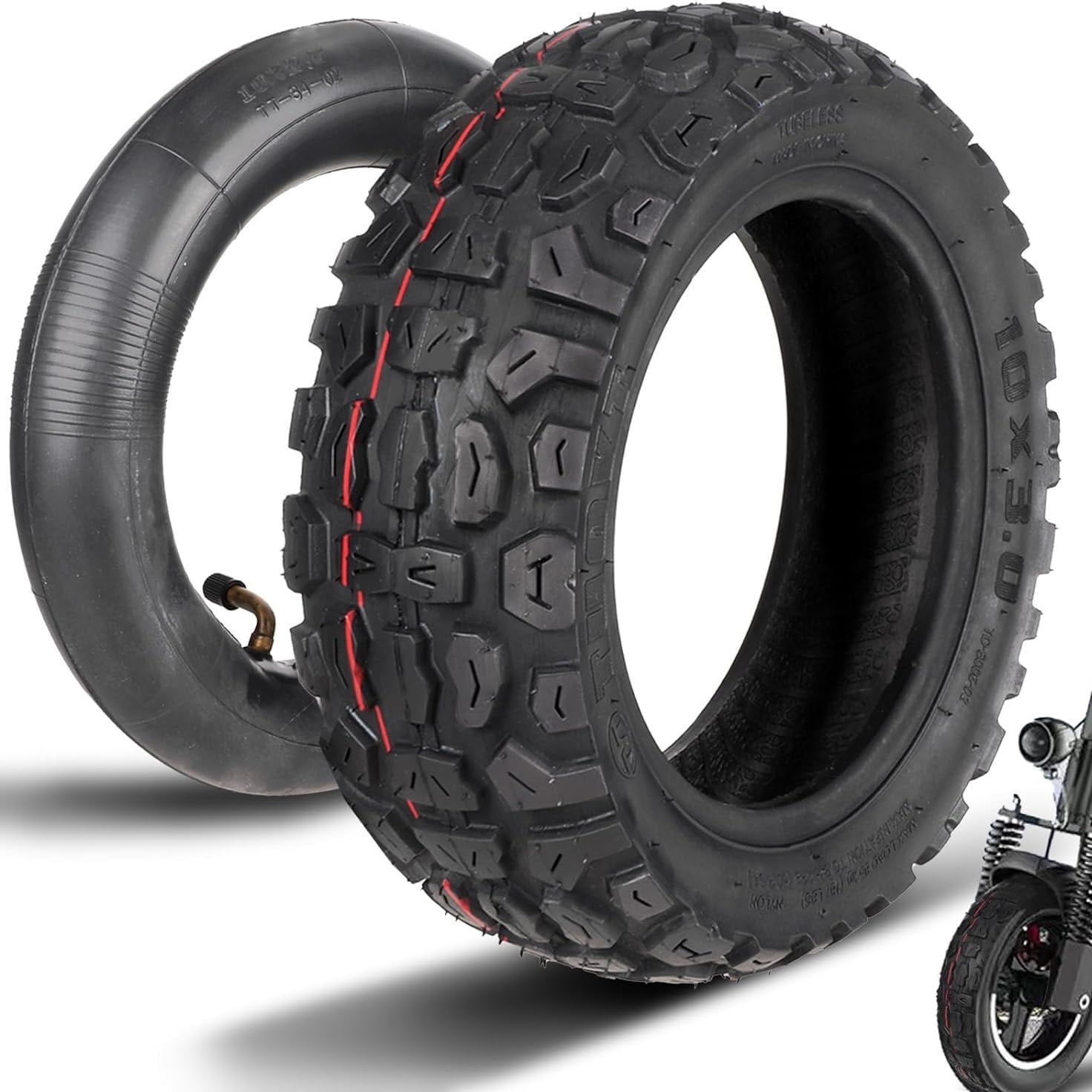 Eotvia 10in Electric Scooter Tire with 10x2.5in Inner Tube Inflatable ...