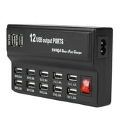 Eotvia 12 Port USB Hub 5V 10A Power Adapter Charging Station