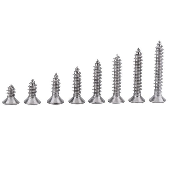 Eotvia 200pcs M3 Stainless Steel SS304 Self-tapping Screws Assortment, Hardware Screws