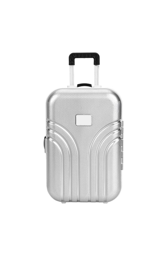 3.23" Kids Rolling Suitcase Mini Luggage Box, Silver