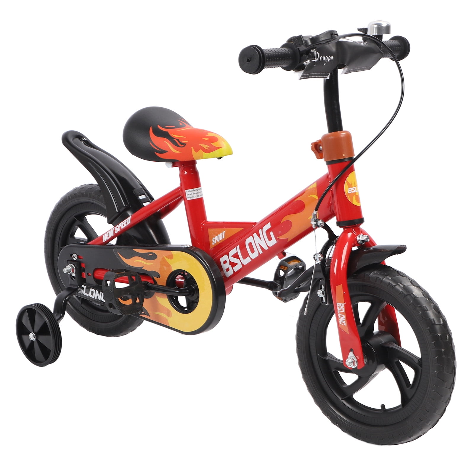 Eotvia Balance Bike with Training Wheels, 12 inch Kids Bike with