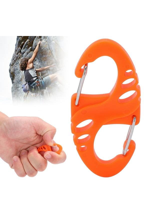 Small Carabiner Clips,10pcs S Shaped Snap Keychain Hook Clip, Quick Release Buckle