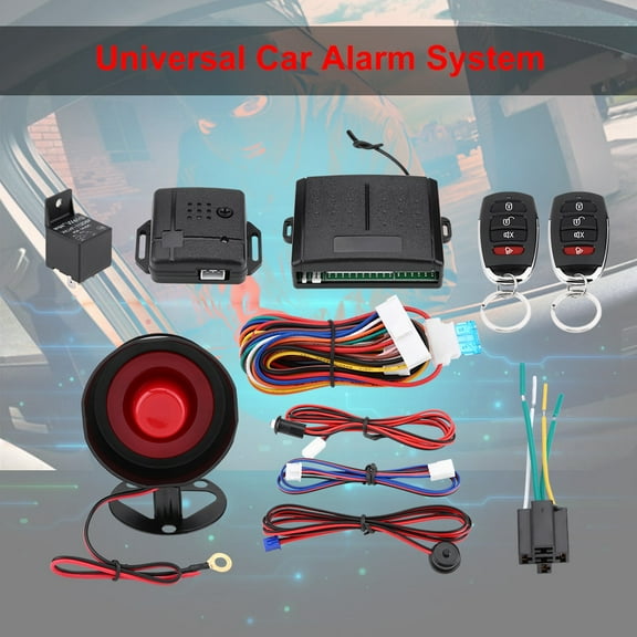 Eotvia Universal Car Alarm System Automotive Alarms with 2 Remote Controls