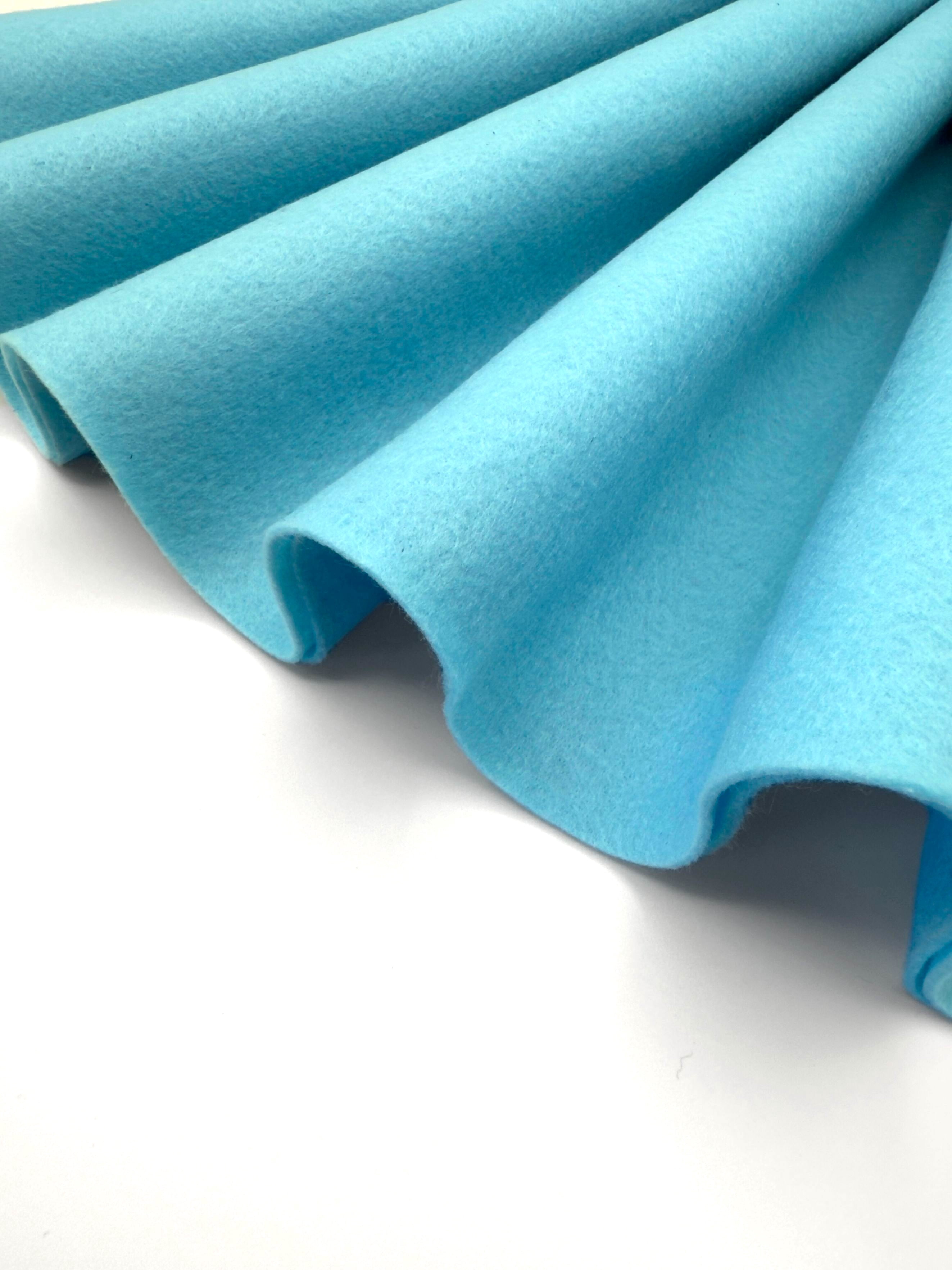 Eovea - Acrylic Felt Fabric - 72" Inch Wide -1.6mm Solid Thick Felt Fabric by The Yard - Craft Supplies - Sewing, Cushion and Padding, DIY Arts & Crafts, Cloth (Baby Blue, 1 Yard)