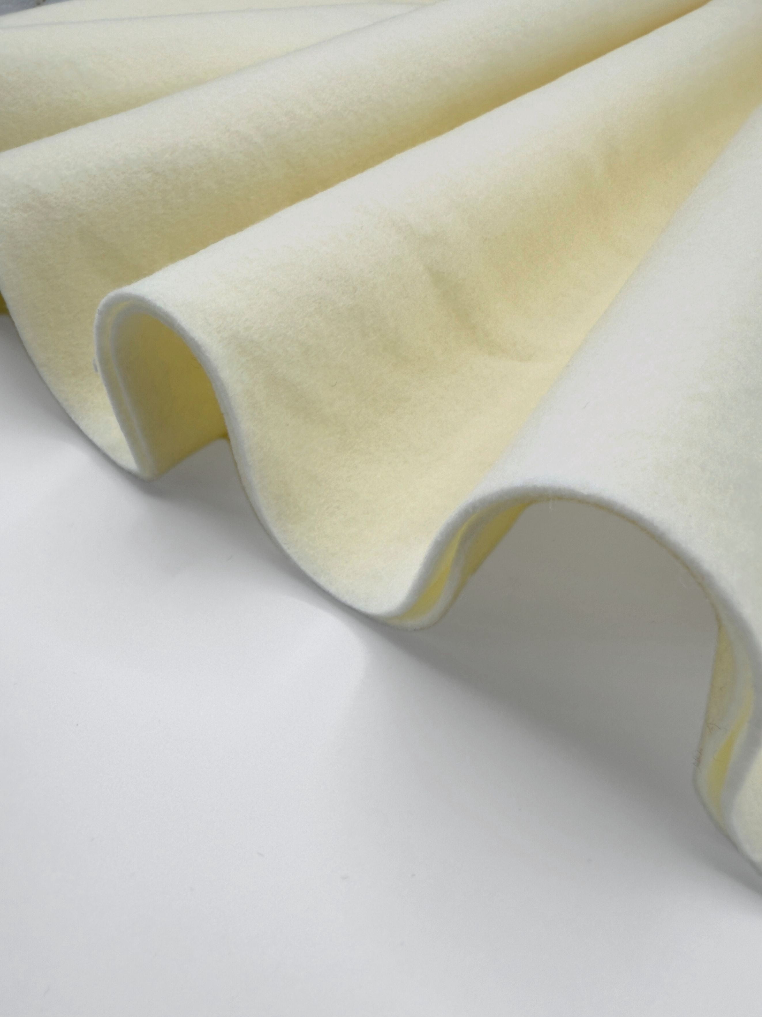 Eovea - Acrylic Felt Fabric - 72" Inch Wide -1.6mm Solid Thick Felt Fabric by The Yard - Craft Supplies - Sewing, Cushion and Padding, DIY Arts & Crafts, Cloth (Ivory, 10 Yard)