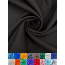 Eovea - Polyester Poplin Fabric by The Yard – 60" Wide Durable Versatile Material, 100% Polyester for Home Décor, Apparel Crafts Curtains Tablecloths Sewing Drapes & DIY Projects (Black, 1 Yard)