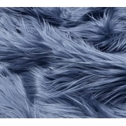 Eovea - Shaggy Faux Fur Fabric - 15"X15" Square Patch - DIY Craft Supply, Hobby, Costume, Decoration (15"X15", Navy)