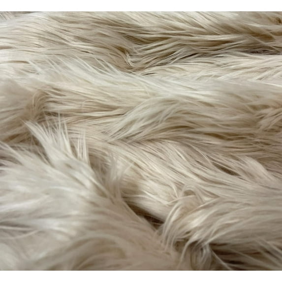 Eovea - Shaggy Faux Fur Fabric - 20"X20" Inches - Precut Fur Patch - Latte - DIY Craft Supply, Hobby, Costume, Decoration,Coat,Gnomes,Vests(Latte,20"X20")