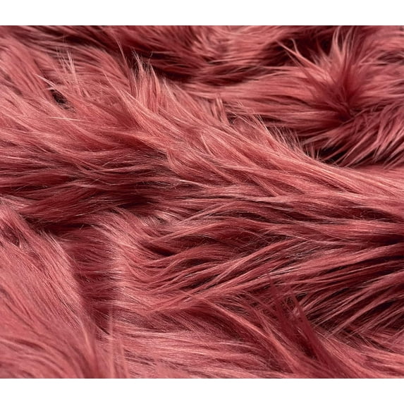 Eovea - Shaggy Faux Fur Fabric - 30"X36" Wine Red- Square Patch- DIY Craft Supply, Hobby, Costume, Decoration,Gnomes,Coats,Vest(Burgundy,30"X36")