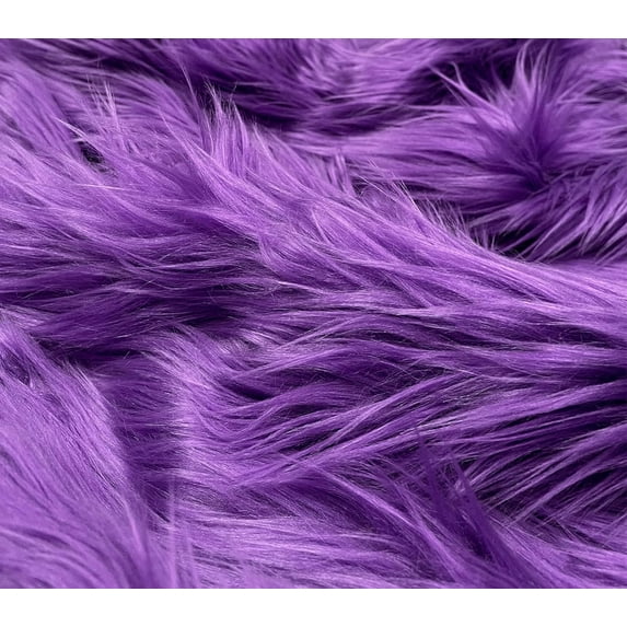Eovea - Shaggy Faux Fur Fabric Square - 30"X30" Inches - Precut Fur Patch- Purple - DIY Craft Supply, Hobby, Costume, Home-Decor, Camera Floor,Shawl,Pillows,Gnome Beard(30"X30", Purple)