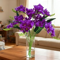 Eowqpy Artificial Freesia Bouquet - 9-Stem Silk Fake Flowers, 54 Heads, 19.69 Inches, Living Room Home Decor Set