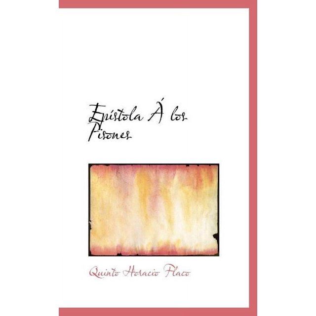 Epístola Á los Pisones (Hardcover)