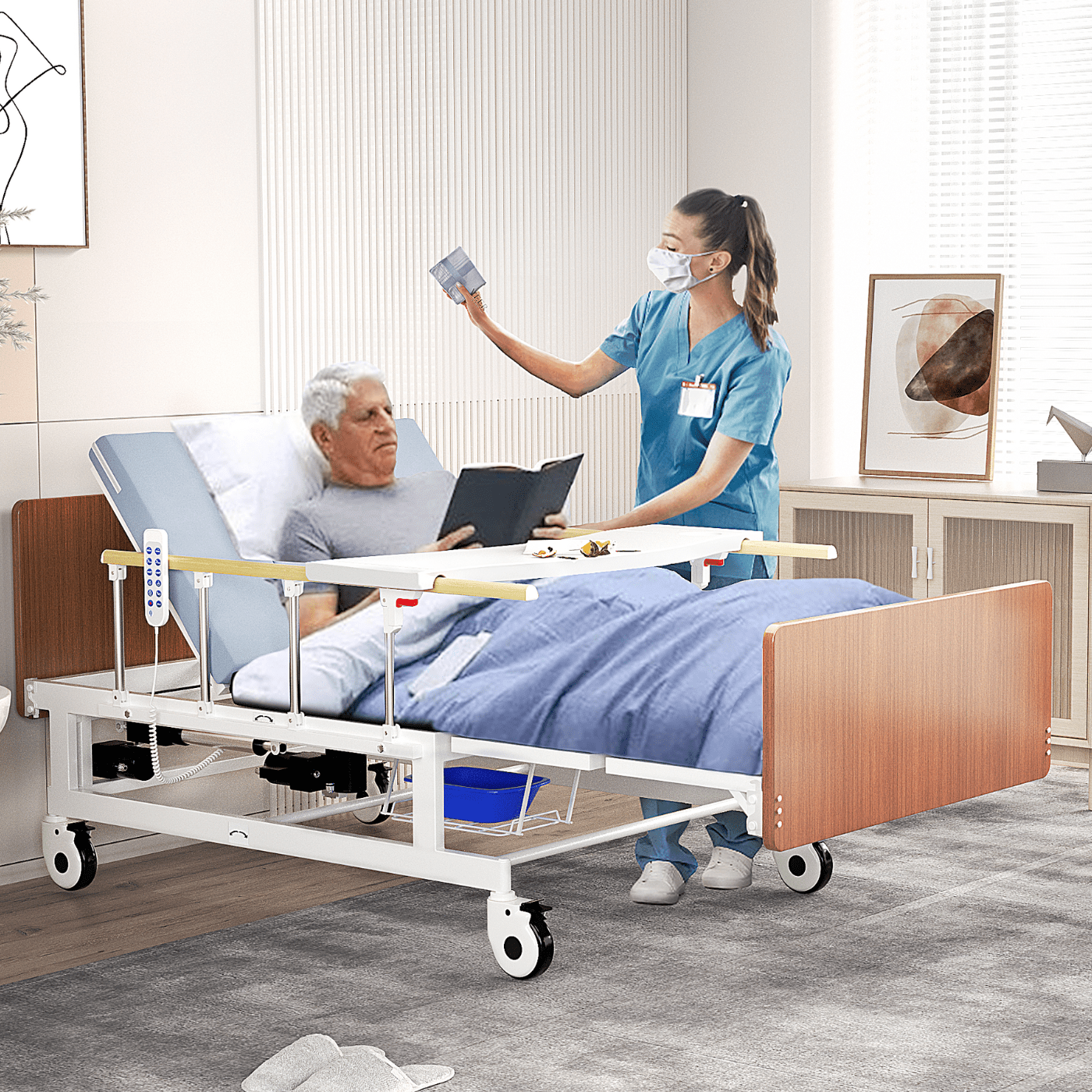 Epachois Full Electric Hospital Bed Full Package For Home Use Medical