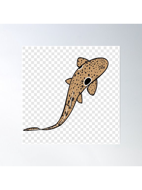 Epaulette Shark Poster Wall Art, Modern Wall Decor, 16x16 UNFRAMED