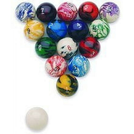 Epco, American Made, Marbleized Billiard or Pool Set, with 5.75oz, 2.25" diam balls