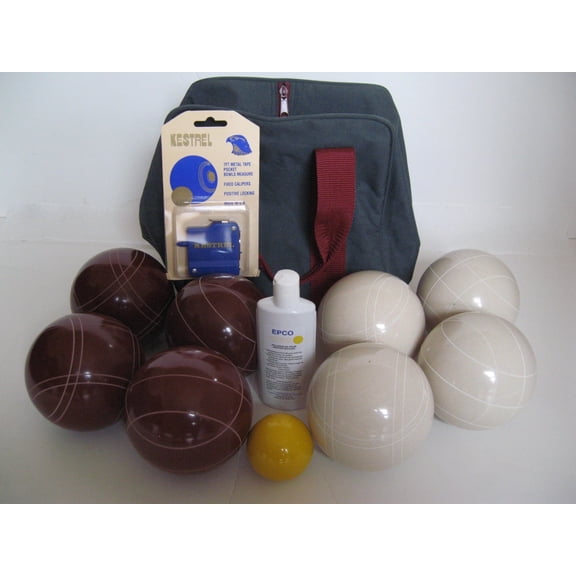 Epco Basic Bocce Package - 110mm Red and White Balls, Quality Nylon Bag, Meas...
