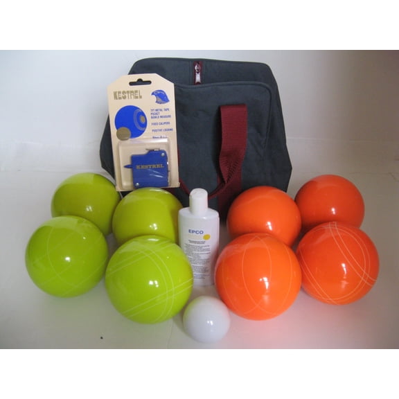 Epco Basic Bocce Package - 110mm Yellow and Orange Balls, Quality Nylon Bag.