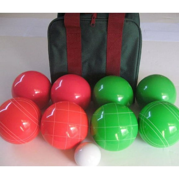 Epco New Listing (2 of 22) Bocce Set - 110mm Light Red and Green Balls. Bag Included.