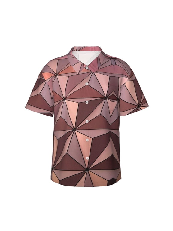 Epcot Architecture Design Men'S 3d Print Casual Button Down Shirts, Novelty Hawaiian Short Sleeves 3xl