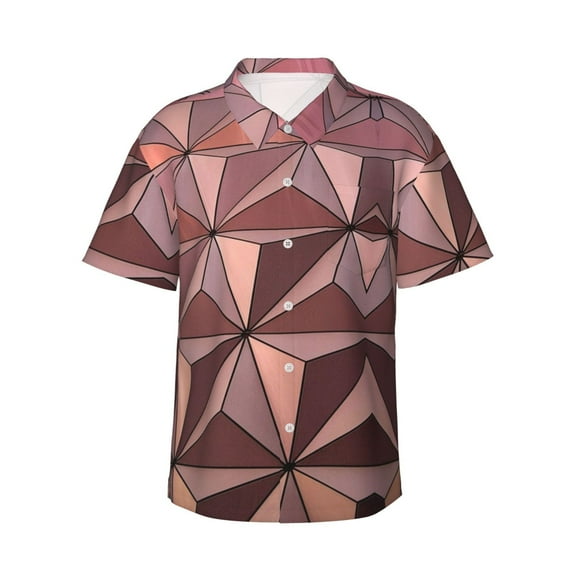 Epcot Architecture Design Men'S 3d Print Casual Button Down Shirts, Novelty Hawaiian Short Sleeves Xl
