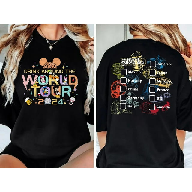 Epcot World Tour 2024 Shirt, Drink Around The World Tour TShirt, Epcot