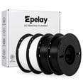 thumbnail image 1 of Epelay PLA Plus 3D Printer Filament, 1.75mm, 4 x 1kg Spools, Black & White, Compatible with Most FDM Printers, 1 of 8