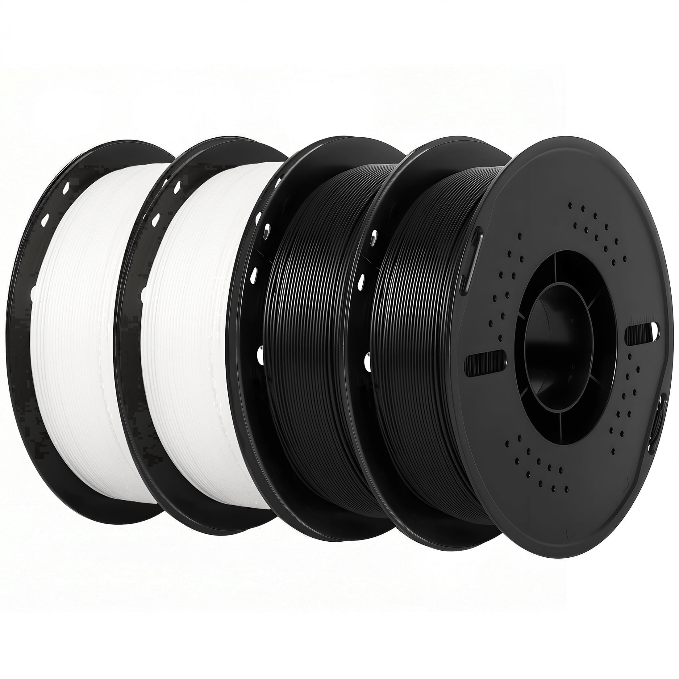 Epelay PLA Plus 3D Printer Filament, 1.75mm, 4 x 1kg Spools, Black & White, Compatible with Most FDM Printers