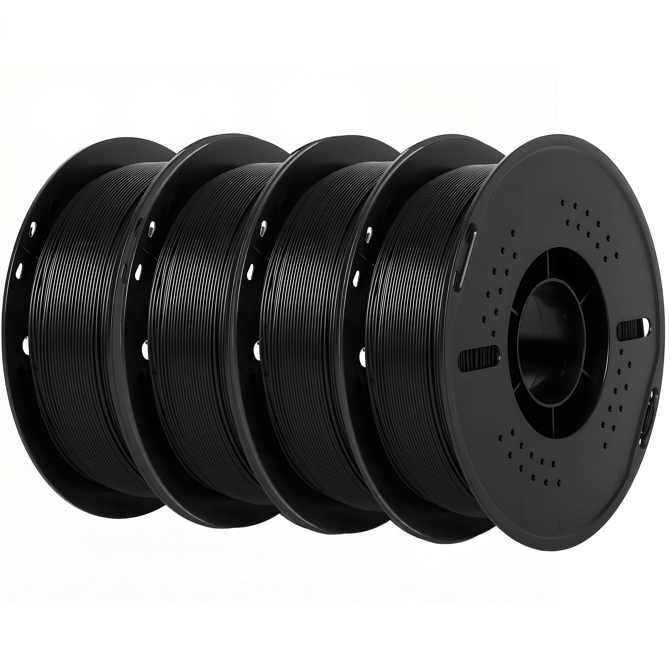 Epelay PLA Plus 3D Printer Filament, 1.75mm, 4 x 1kg Spools, Black, Compatible with Most FDM Printers