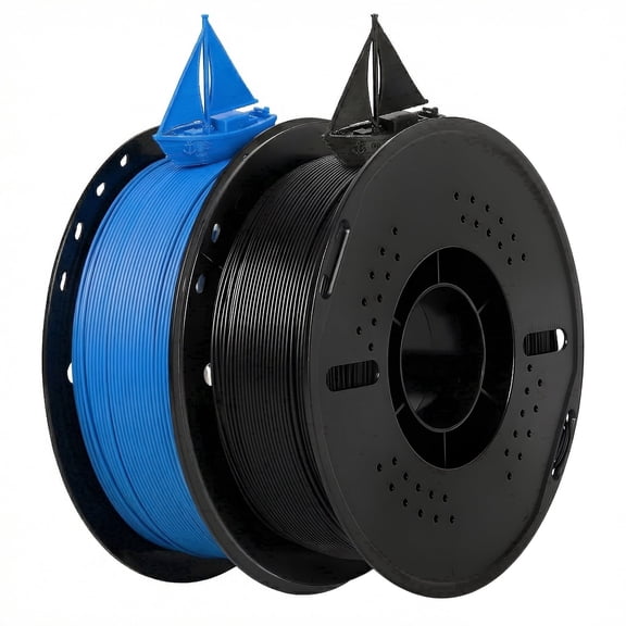 Epelay PLA Plus 3D Printer Filament, 1.75mm, 2 x 1kg Spools, Black & Blue, Compatible with Most FDM Printers