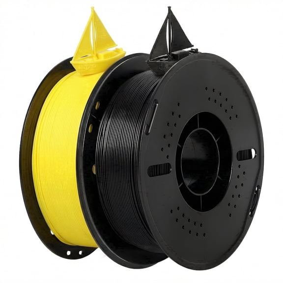 Epelay PLA Plus 3D Printer Filament, 1.75mm, 2 x 1kg Spools, Black & Yellow, Compatible with Most FDM Printers