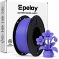 thumbnail image 1 of Epelay PLA Plus 3D Printer Filament, 1.75mm, 1kg Spool, Purple, Compatible with Most FDM Printers, 1 of 7