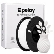 Epelay PLA Plus 3D Printer Filament, 1.75mm, 1kg Spool, White, Compatible with Most FDM Printers