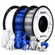 Epelay Silk PLA Plus Filament 3 Pack, 1kg Each, Blue, Silver & White