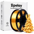 thumbnail image 1 of Epelay Silk PLA Plus 3D Printer Filament 1.75mm, Shiny Gold Finish, 1kg Spool, Strong Layer Adhesion, Smooth & Glossy Prints, Fits Most FDM Printers, 1 of 9
