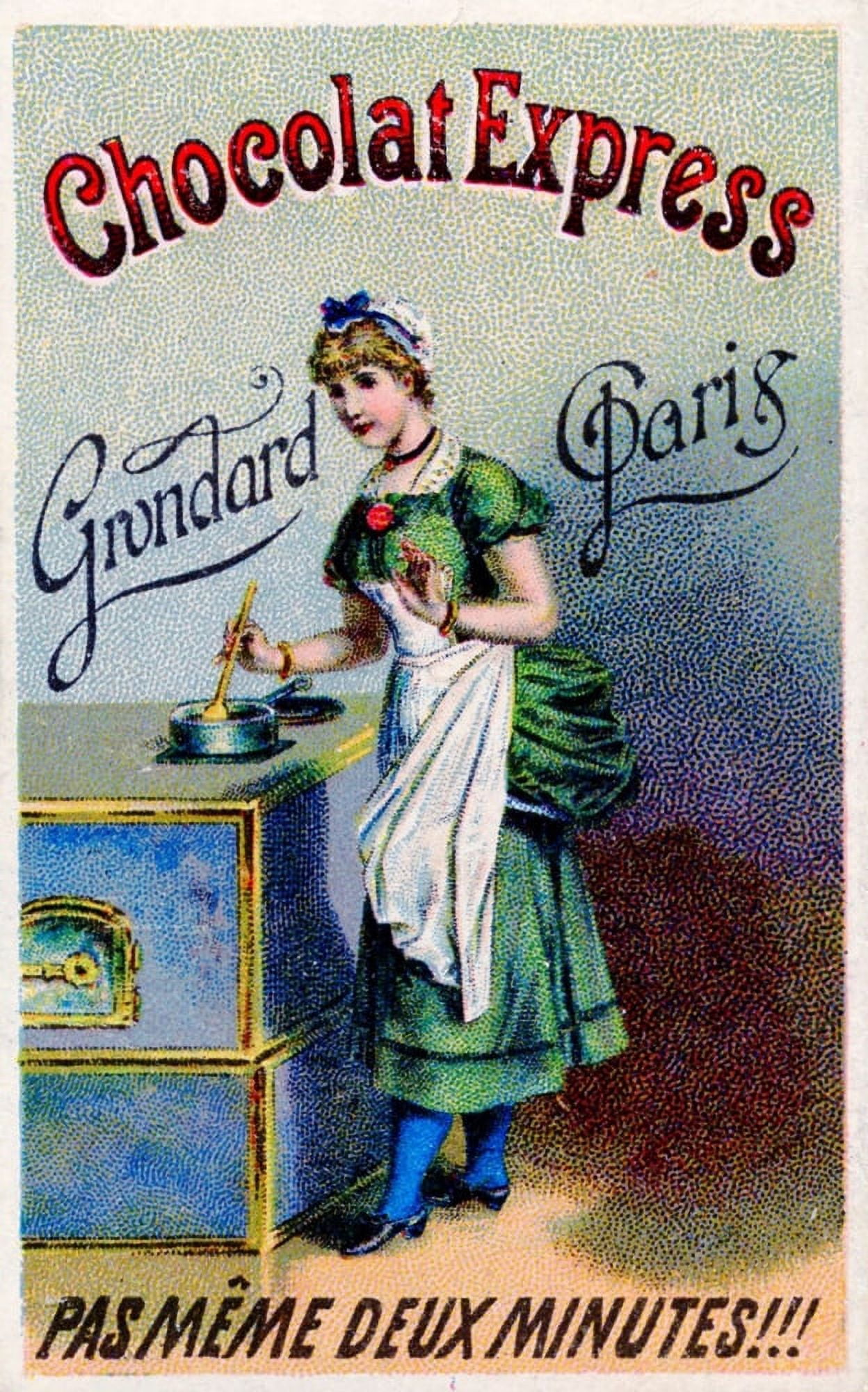 Ephemera Chocolat Express advertising card Canvas Art - Unknown (24 x 36)