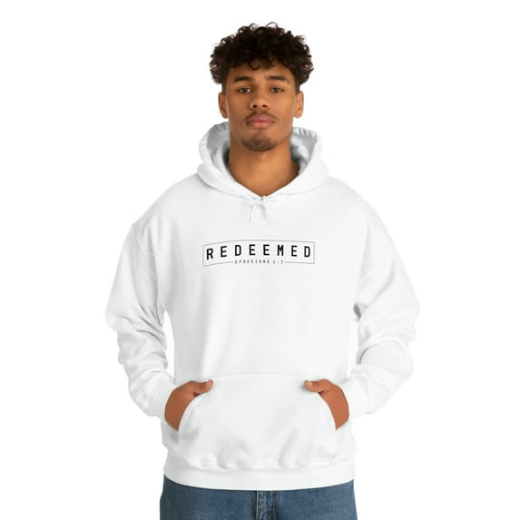 Ephesians 1:7 "Redeemed" Christian Hoodie Sweatshirt