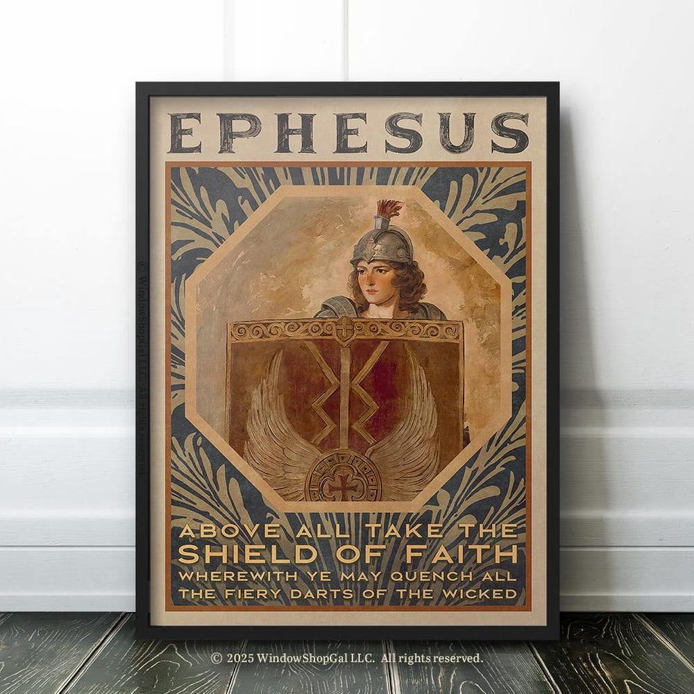 Sheld Armor Ephesians Art Deco Poster