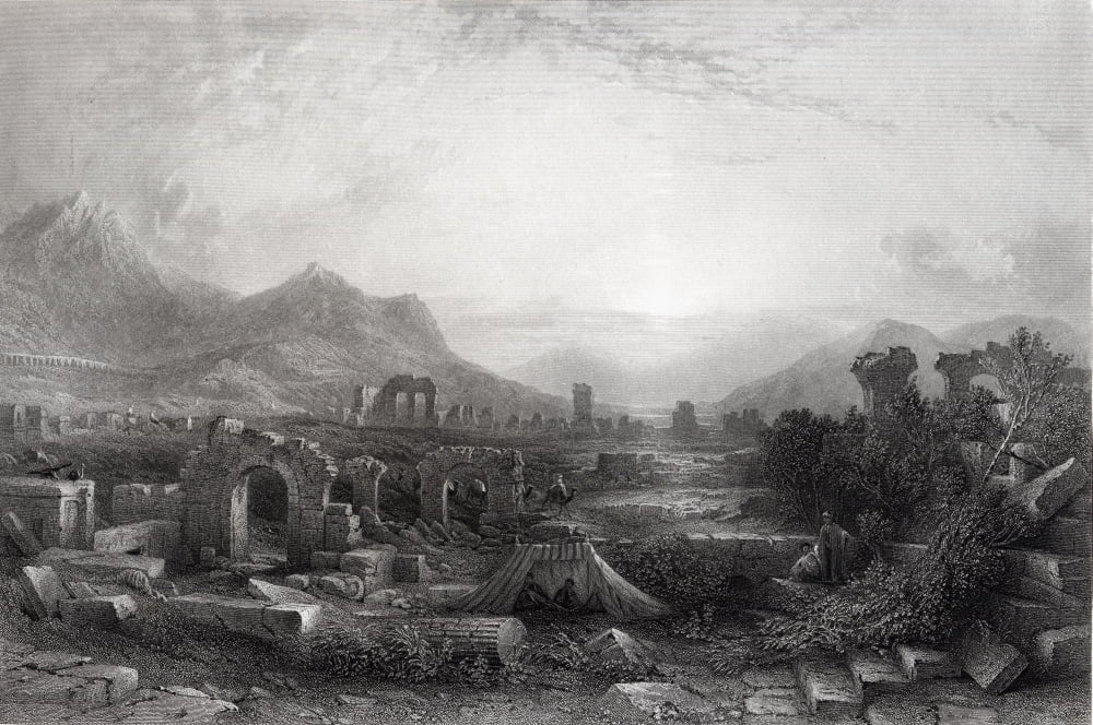 Ephesus Turkey Drawn By Thomas Allom Engraved By AWillmore From The Collection Of G Virtue EsqC1863 Canvas Art - Ken Welsh Design Pics (18 x 12)