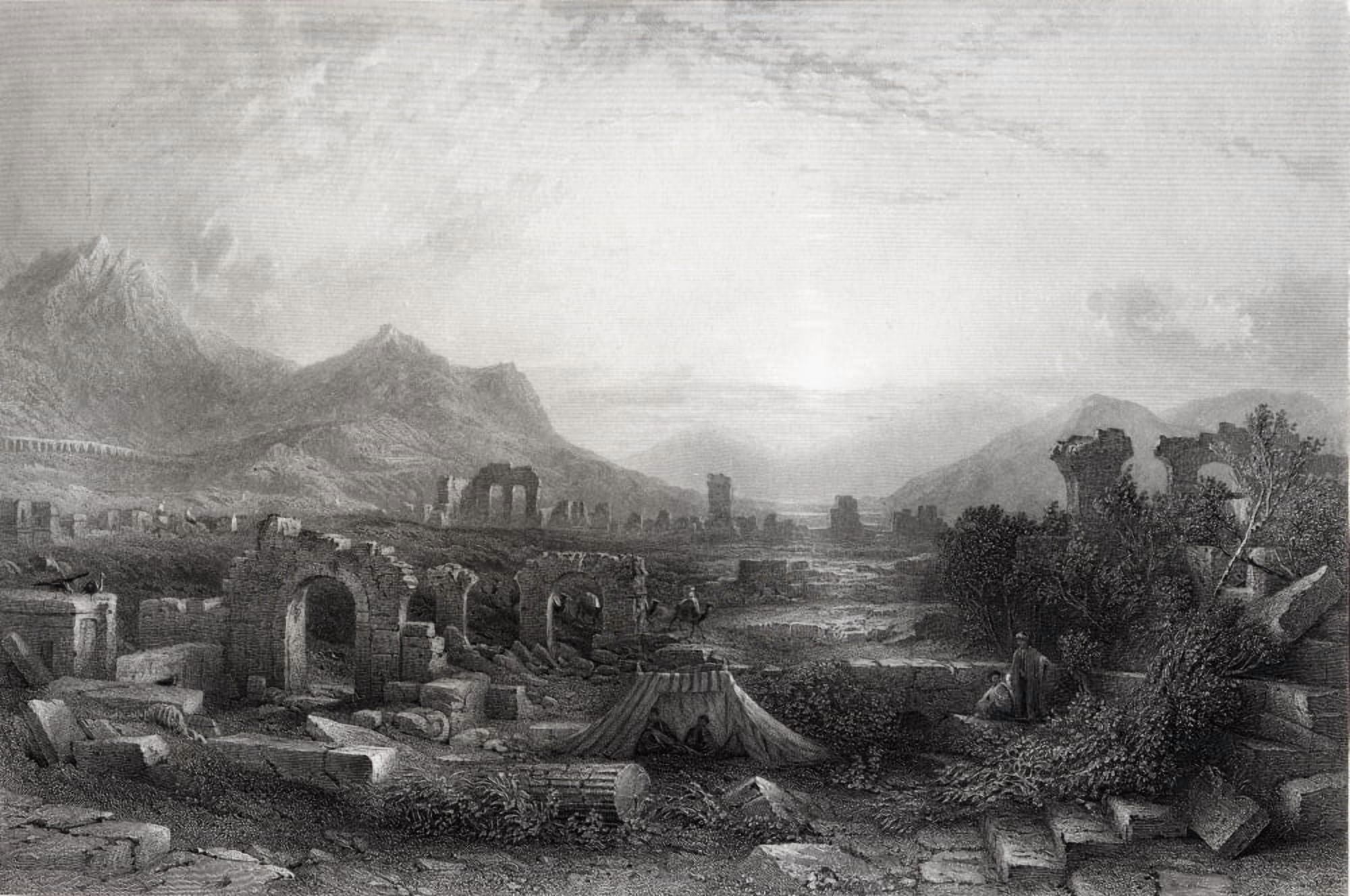 Ephesus Turkey Drawn By Thomas Allom Engraved By AWillmore From The Collection Of G Virtue EsqC1863 Canvas Art - Ken Welsh Design Pics (36 x 24)