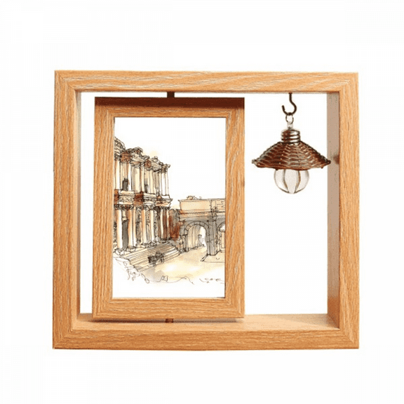 Ephesus in Izr Turkey Art Deco Fashion Wooden Rotating Picture Photo Frame 4x6