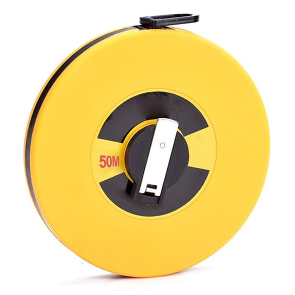 EpheyFIF 10-100M Long Fiberglass Tape Measure Double Face Metric Construction Meter Ruler for Carpenter Measurement Tools Yellow-50M