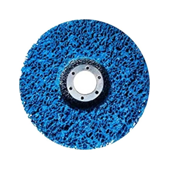 EpheyFIF 100mm Poly Strip Disc Wheel Stainless Steel Grinder Sanding Wheel Paint Rust Removal Clean for Angle Grinder Abrasive Tool Blue