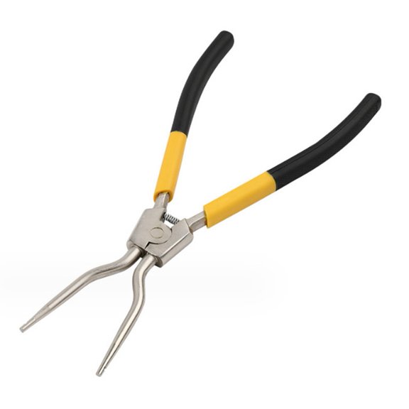 EpheyFIF 11 inch Circlip Pliers for Washing Machine Seal Clamp Removal Tool with Built In Spring for Enhanced Flexibility Yellow