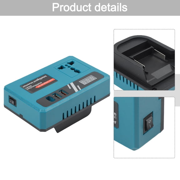 EpheyFIF 120W Lithium Battery Inverter Power Bank 18V 21V To 110V 220V Multi-Function Household Smart Transformer Outdoor Work Inverter