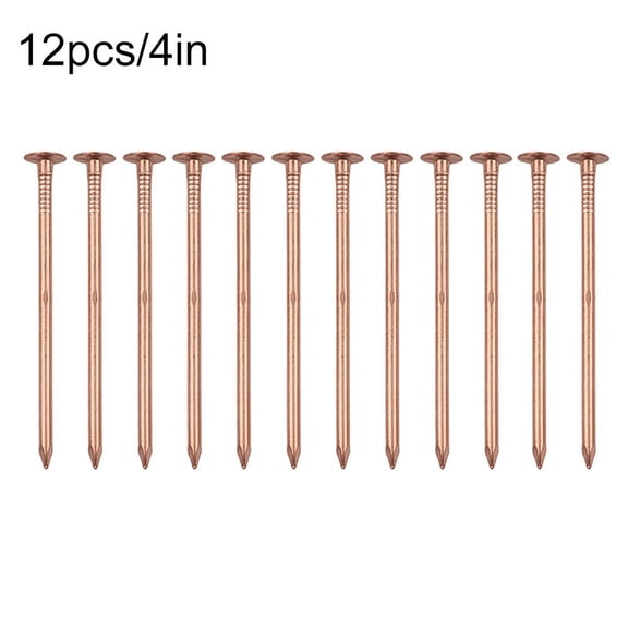 EpheyFIF 12Pcs Tree Killer Nails 4-Inch Copper Nails for Killing Trees Stump Root Stump Removal Spikes Hardware Garden Hand Tools