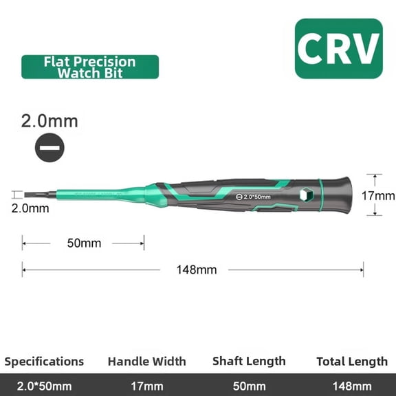 EpheyFIF 1Pc Precision Insulated Magnetic Flat-Head Screwdriver for Electrical Work Household Repair Hand Tool 2.0mm