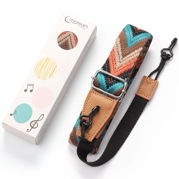 EpheyFIF 1Pc Universal Adjustable Nylon Ukulele Strap Ethnic Style with Hook Durable for Most Ukuleles Universal Compatibility Straps