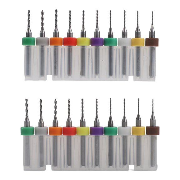 EpheyFIF 20Pcs Carbide Pcb Drill Set for Precision Metal and Circuit Board Work 0.6-1.5mm