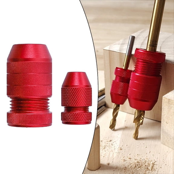EpheyFIF 2Pcs Drill Depth Stop Adjustable Drill Bit Stop Collar Set 2-5mm 6-11mm