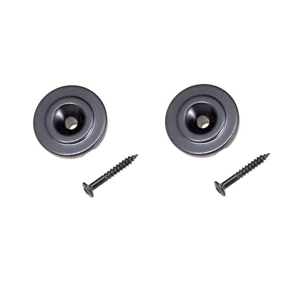 EpheyFIF 2Pcs Electric Bass String Trees Retainers Guide Guide Chrome Black with Screws Professional Musical Instrument Accessories Black